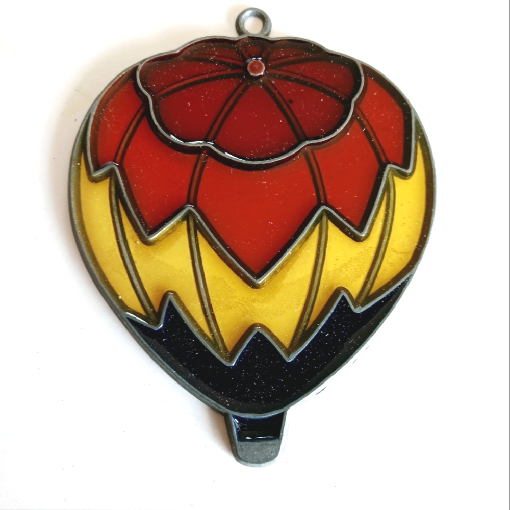 Vintage Colorful Hot Air Balloon Suncatcher